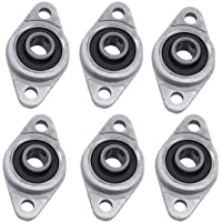 Counius 6 Piezas KFL000 10mm Diámetro Aleación de Zinc alineación automática cojinete Brida Cojinete Rodamiento Bolas